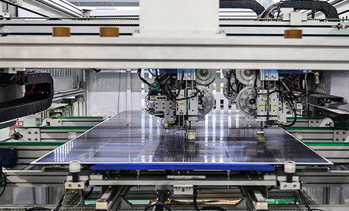 Fijación del espaciado en la producción de paneles solares